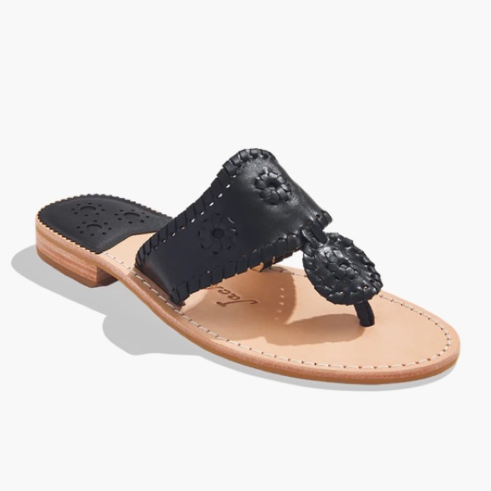 Jack Rogers Flat Sandals in Black